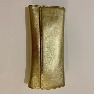 Gold leather HOBO Wallet